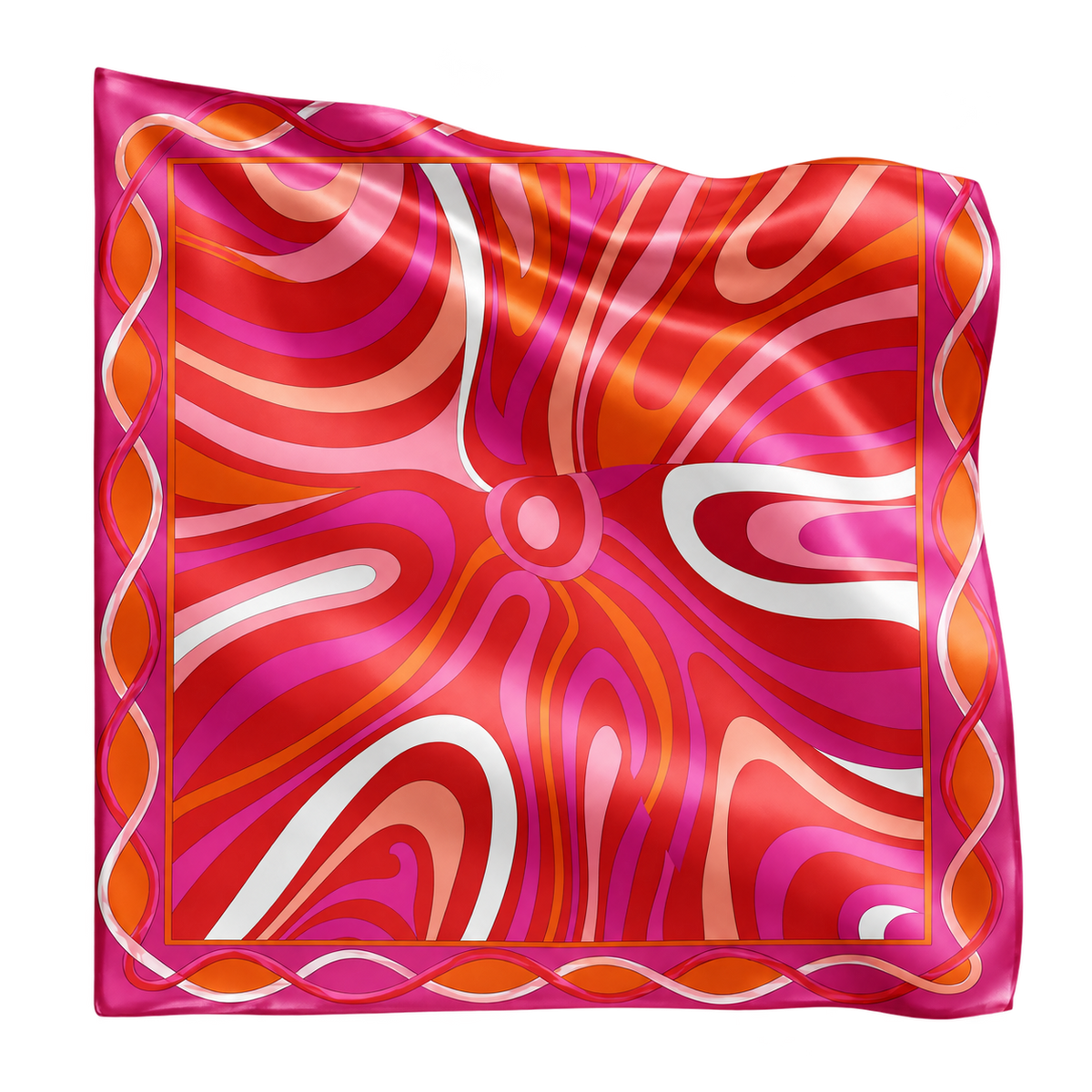 Candy Wave scarf on transparent background
