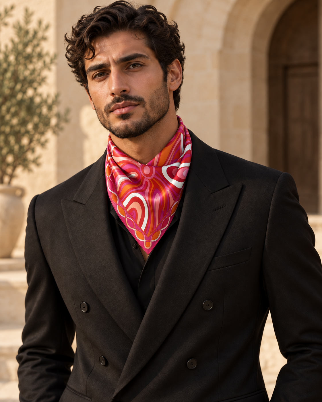 Candy Wave styled as a bandana by a man